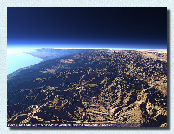 Alborz Mountain Chains and the Caspian Sea