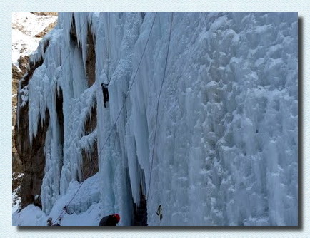 Hamaloon icefall near Darbandsar Tehran, Iran