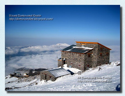 Damavand Camp 3 Bargah Sevom new hut in winter