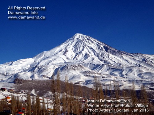 Mount Damavand Winter View